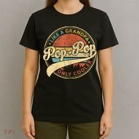 Pop Pop Like A Grandpa Only Cooler Retro Pop Pop Fathers Day T-Shirt thumb 4