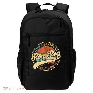 Pop Pop Like A Grandpa Only Cooler Retro Pop Pop Fathers Day Backpack