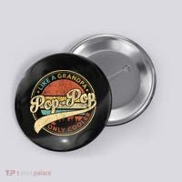 Pop Pop Like A Grandpa Only Cooler Retro Pop Pop Fathers Day Button thumb 0