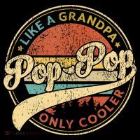 Pop Pop Like A Grandpa Only Cooler Retro Pop Pop Fathers Day Coaster thumb 2