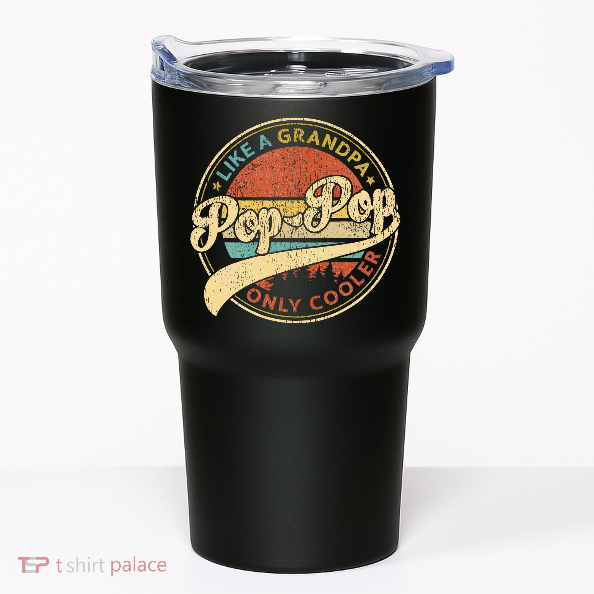 Pop Pop Like A Grandpa Only Cooler Retro Pop Pop Fathers Day Tumbler