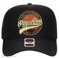 Pop Pop Like A Grandpa Only Cooler Retro Pop Pop Fathers Day Hat thumb 0