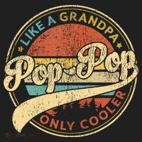 Pop Pop Like A Grandpa Only Cooler Retro Pop Pop Fathers Day Hat thumb 2