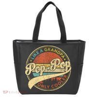 Pop Pop Like A Grandpa Only Cooler Retro Pop Pop Fathers Day Tote Bag thumb 0