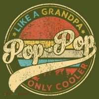 Pop Pop Like A Grandpa Only Cooler Retro Pop Pop Fathers Day The Baniff Cuffed Pom Beanie thumb 2