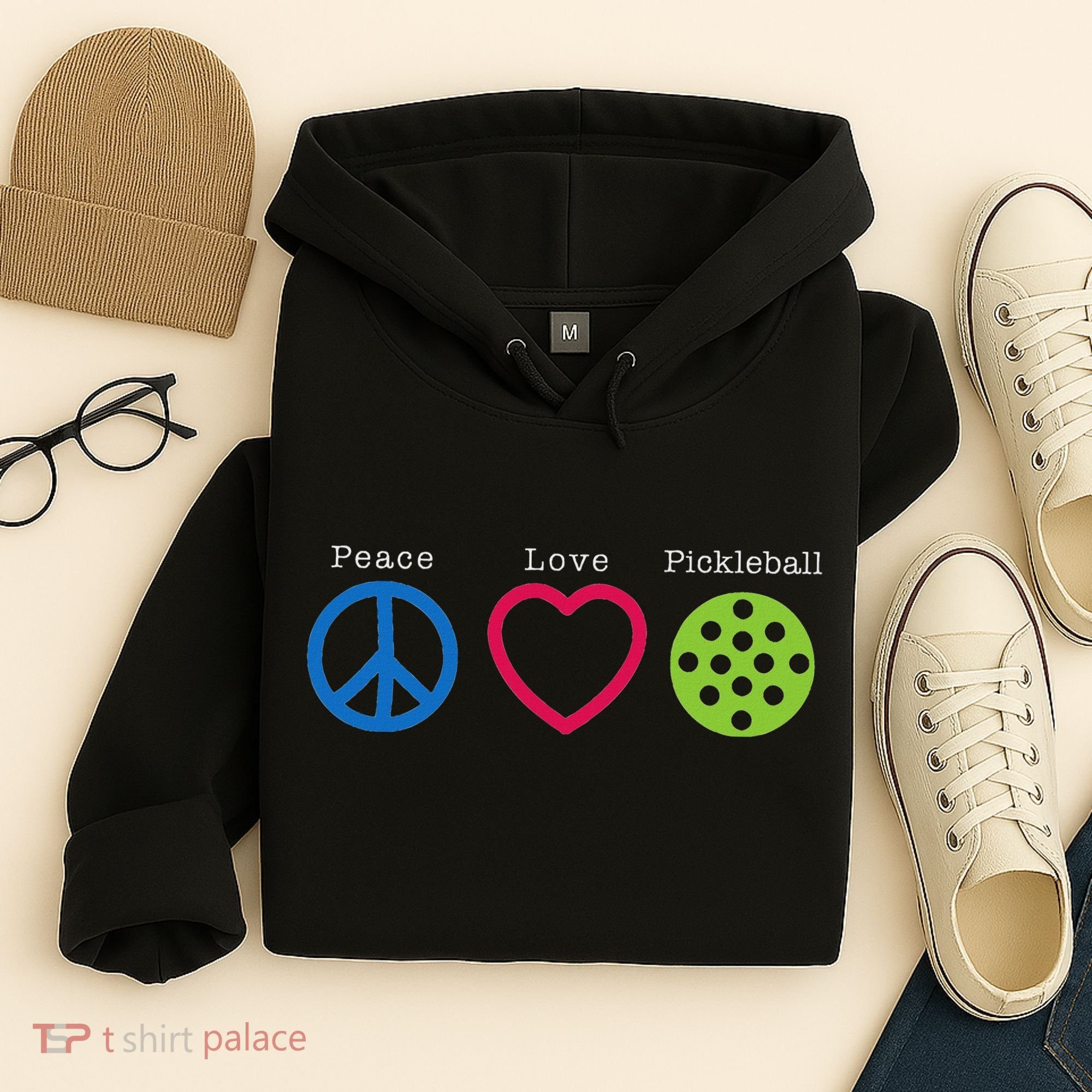 Pickleball Peace Love Hoodie