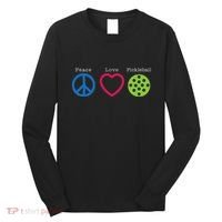 Pickleball Peace Love Long Sleeve Shirt thumb 0