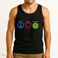 Pickleball Peace Love Tank Top thumb 3