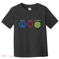 Pickleball Peace Love Toddler T-Shirt thumb 0