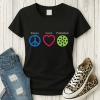 Pickleball Peace Love Women's T-Shirt thumb 3