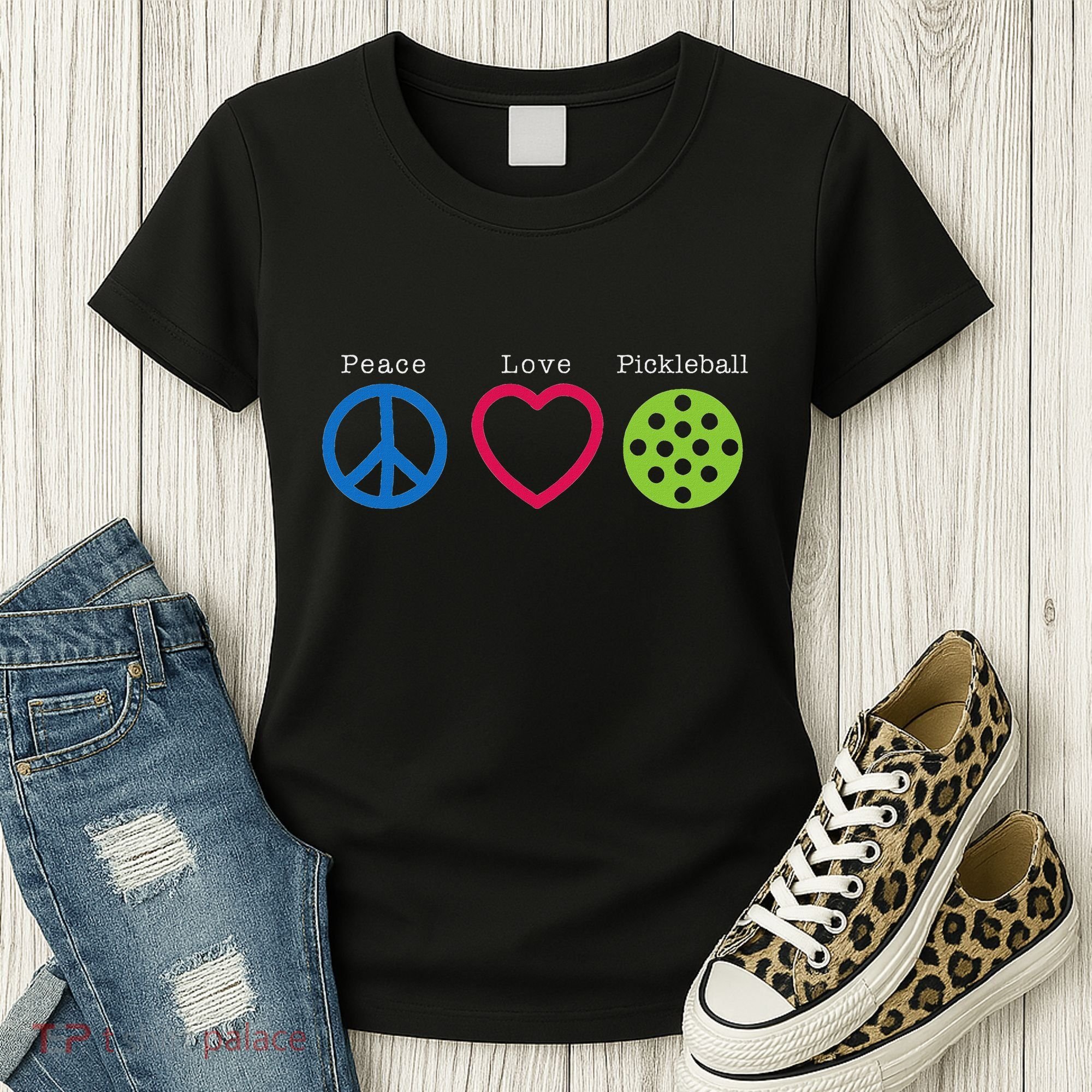 Pickleball Peace Love Women's T-Shirt