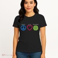Pickleball Peace Love Women's T-Shirt thumb 4