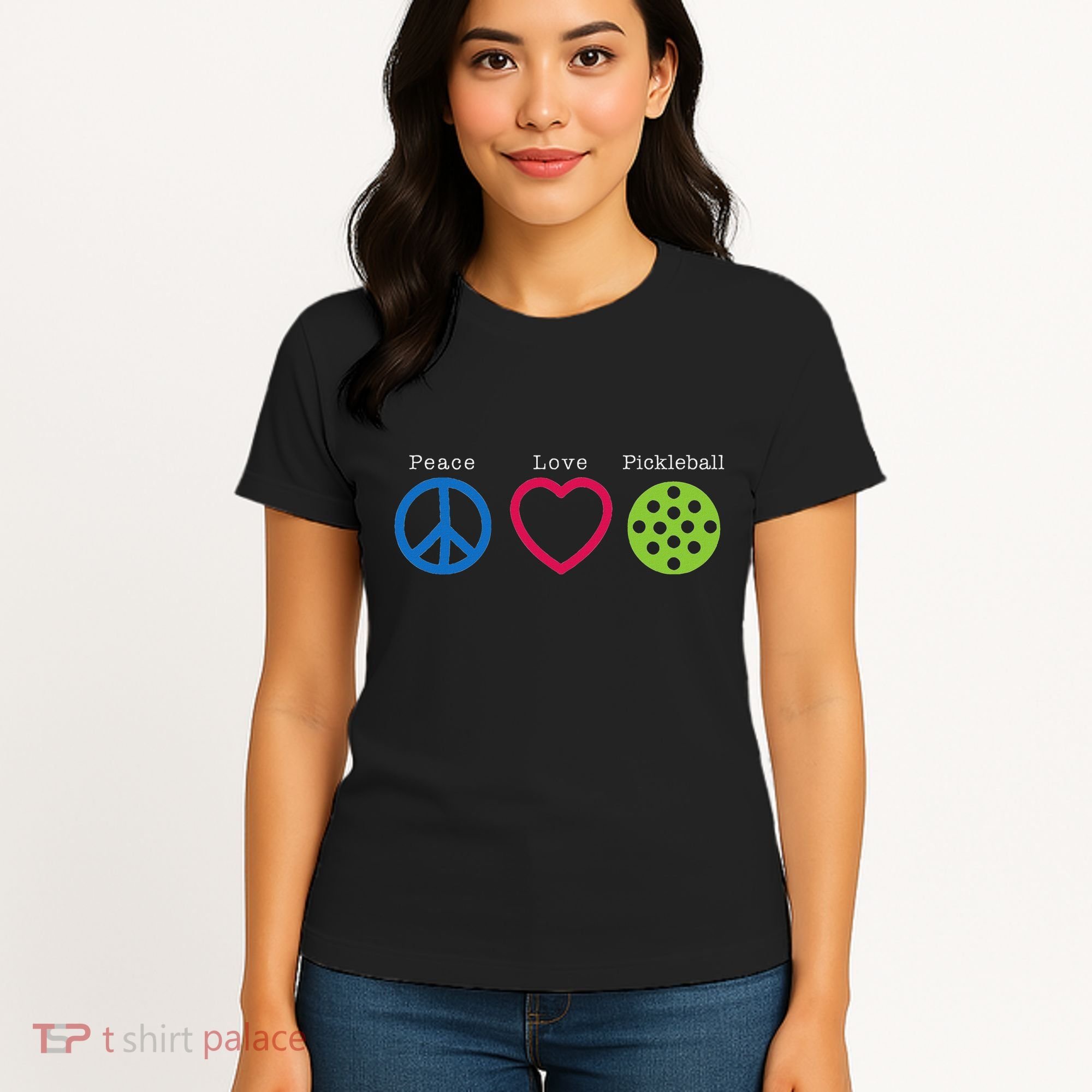 Pickleball Peace Love Women's T-Shirt
