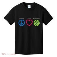 Pickleball Peace Love Kids T-Shirt thumb 0