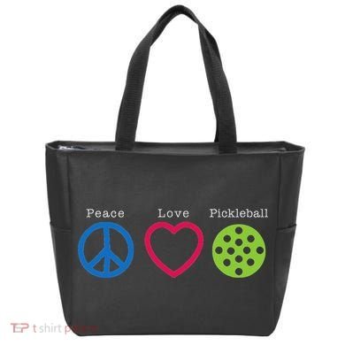 Pickleball Peace Love Tote Bag