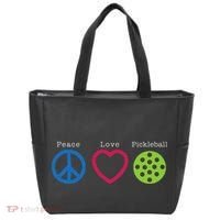 Pickleball Peace Love Tote Bag thumb 0