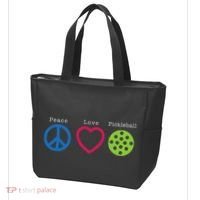 Pickleball Peace Love Tote Bag thumb 3
