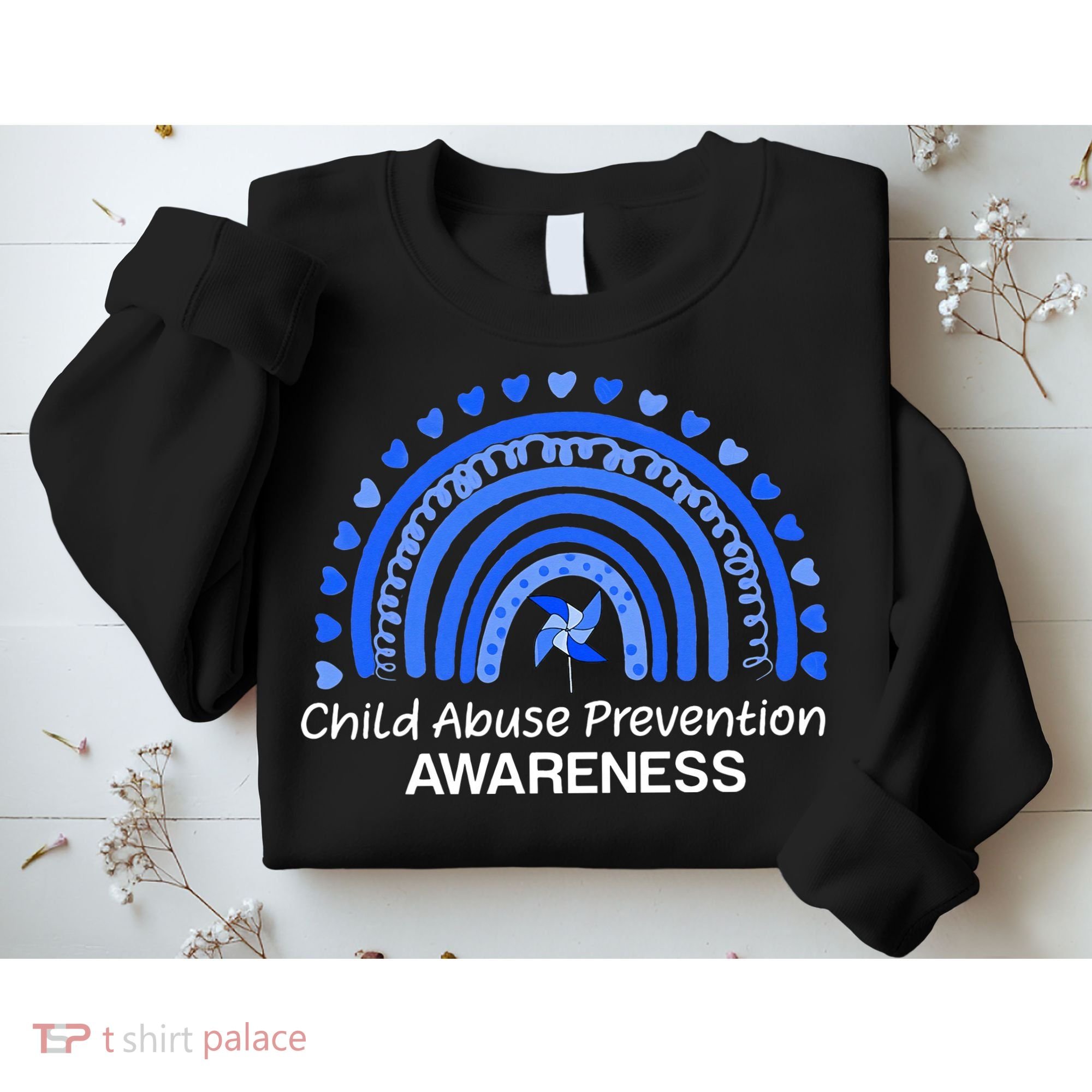 Pinwheel Peace Love Hope Child Abuse Prevention Awareness Sweatshirt