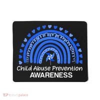 Pinwheel Peace Love Hope Child Abuse Prevention Awareness Mousepad thumb 0