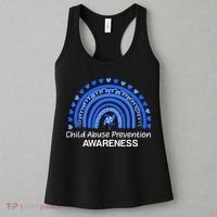 Pinwheel Peace Love Hope Child Abuse Prevention Awareness Women's Tank Top thumb 3
