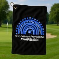 Pinwheel Peace Love Hope Child Abuse Prevention Awareness Golf Towel thumb 1