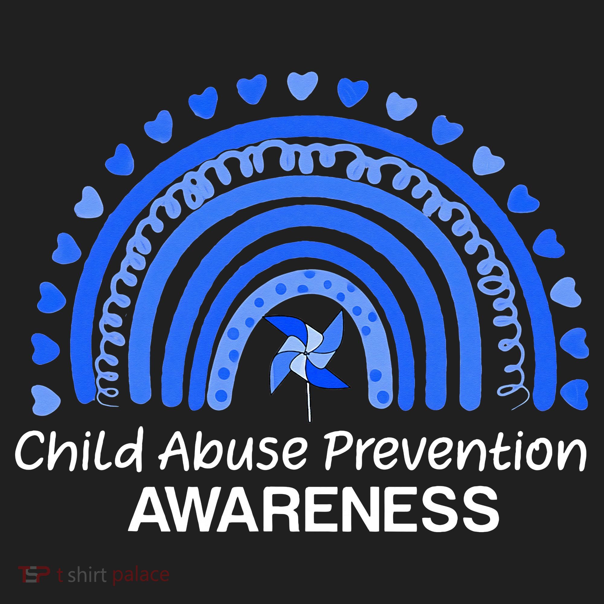 Pinwheel Peace Love Hope Child Abuse Prevention Awareness Golf Towel