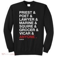 Priest Poet Lawyer Marine Squire Grocer Vicar Anyone Sweatshirt thumb 0