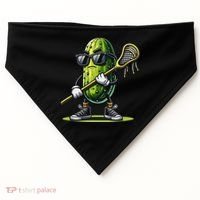 Pickle Playing Lacrosse Funny Sports Trendy For USA-Made Doggie Bandana thumb 0