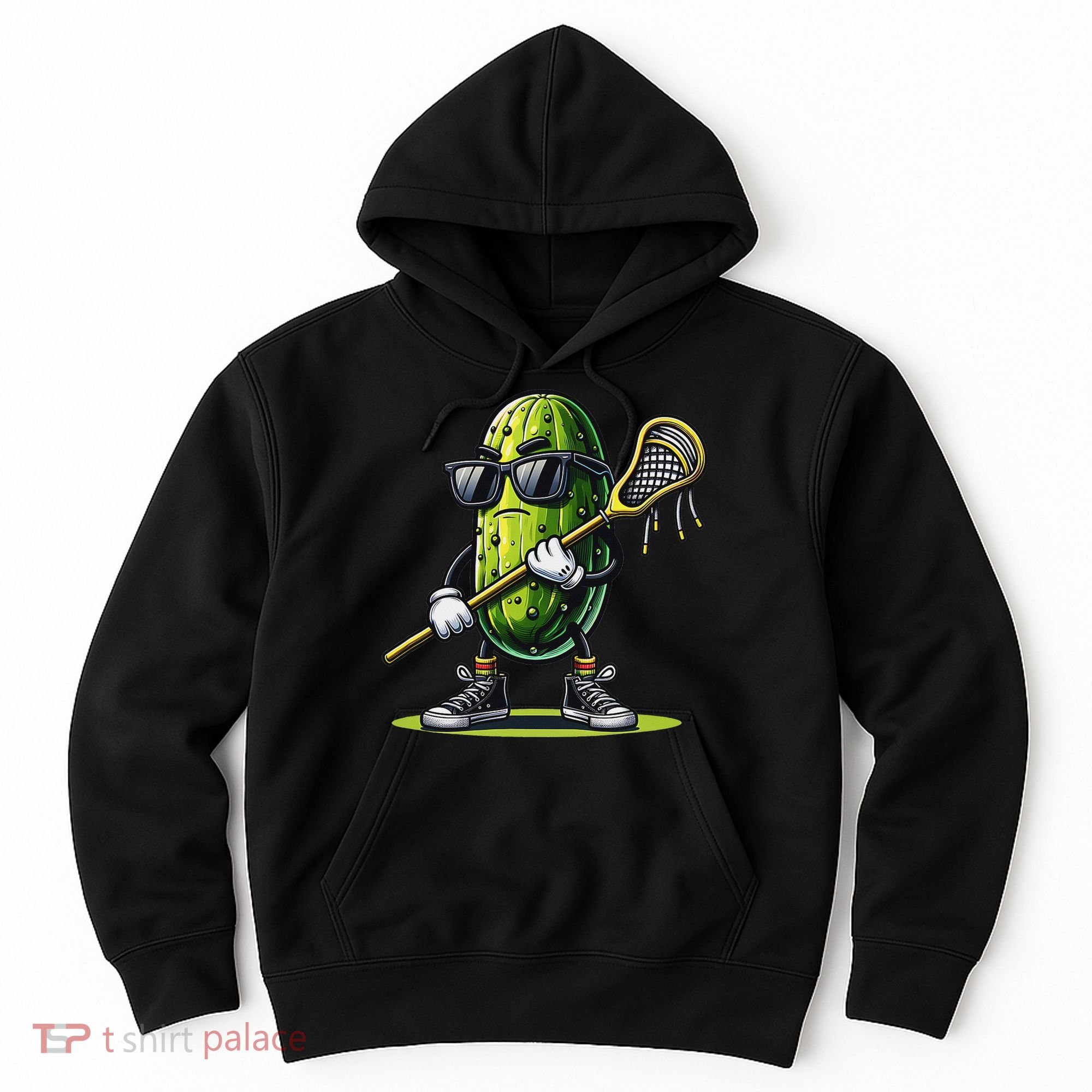 Pickle Playing Lacrosse Funny Sports Trendy For Hoodie
