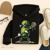 Pickle Playing Lacrosse Funny Sports Trendy For Hoodie thumb 4