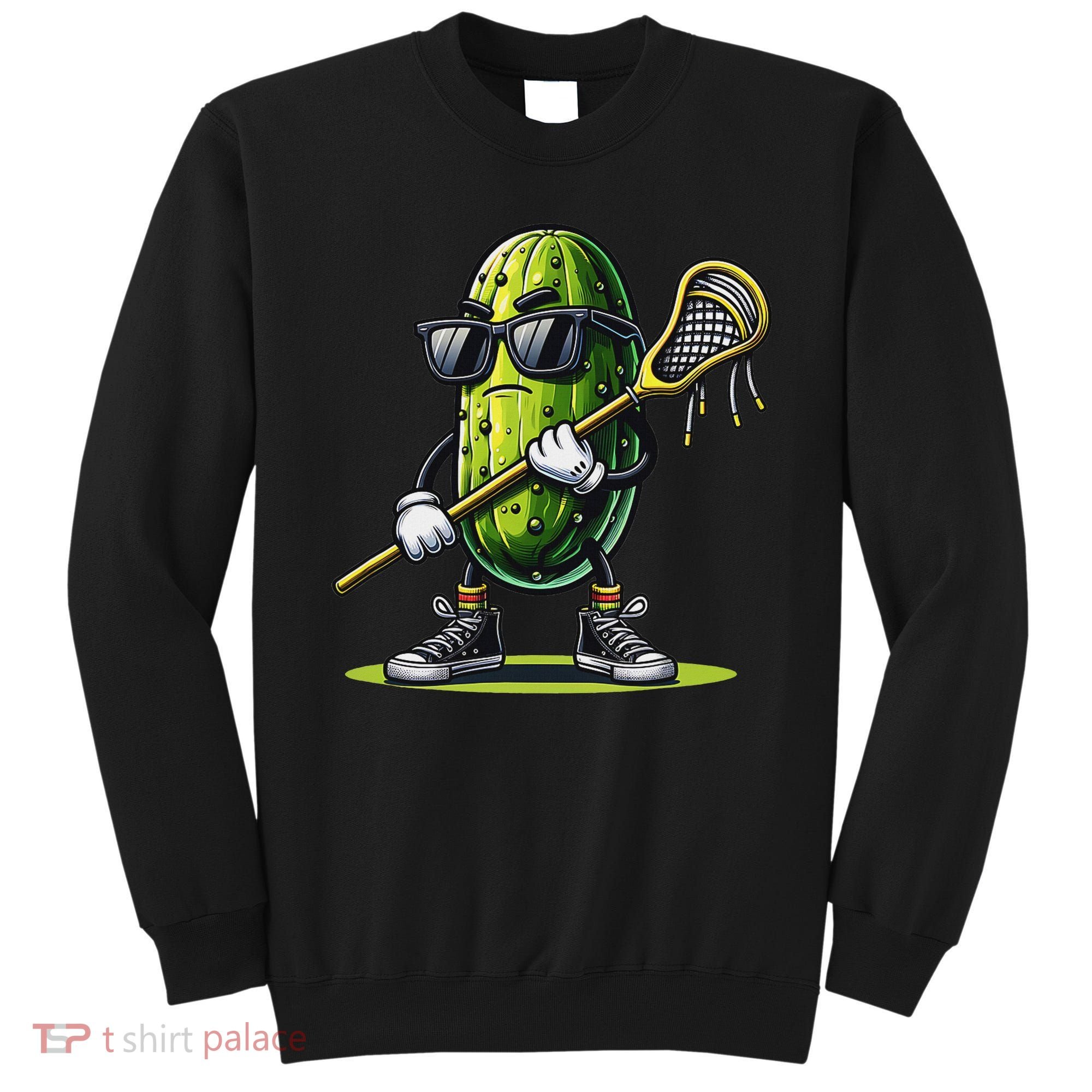 Pickle Playing Lacrosse Funny Sports Trendy For Sweatshirt