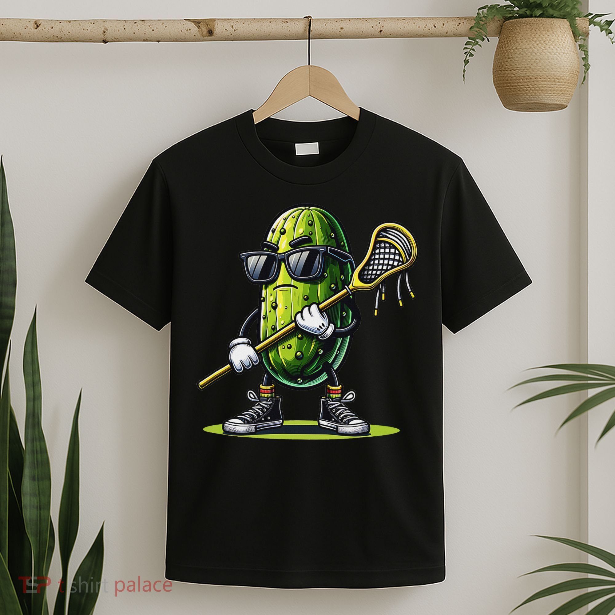 Pickle Playing Lacrosse Funny Sports Trendy For T-Shirt