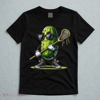 Pickle Playing Lacrosse Funny Sports Trendy For T-Shirt thumb 5