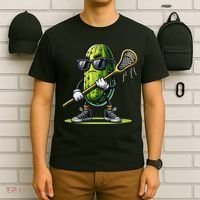 Pickle Playing Lacrosse Funny Sports Trendy For T-Shirt thumb 6