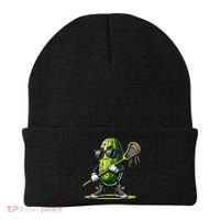 Pickle Playing Lacrosse Funny Sports Trendy For Beanie thumb 0