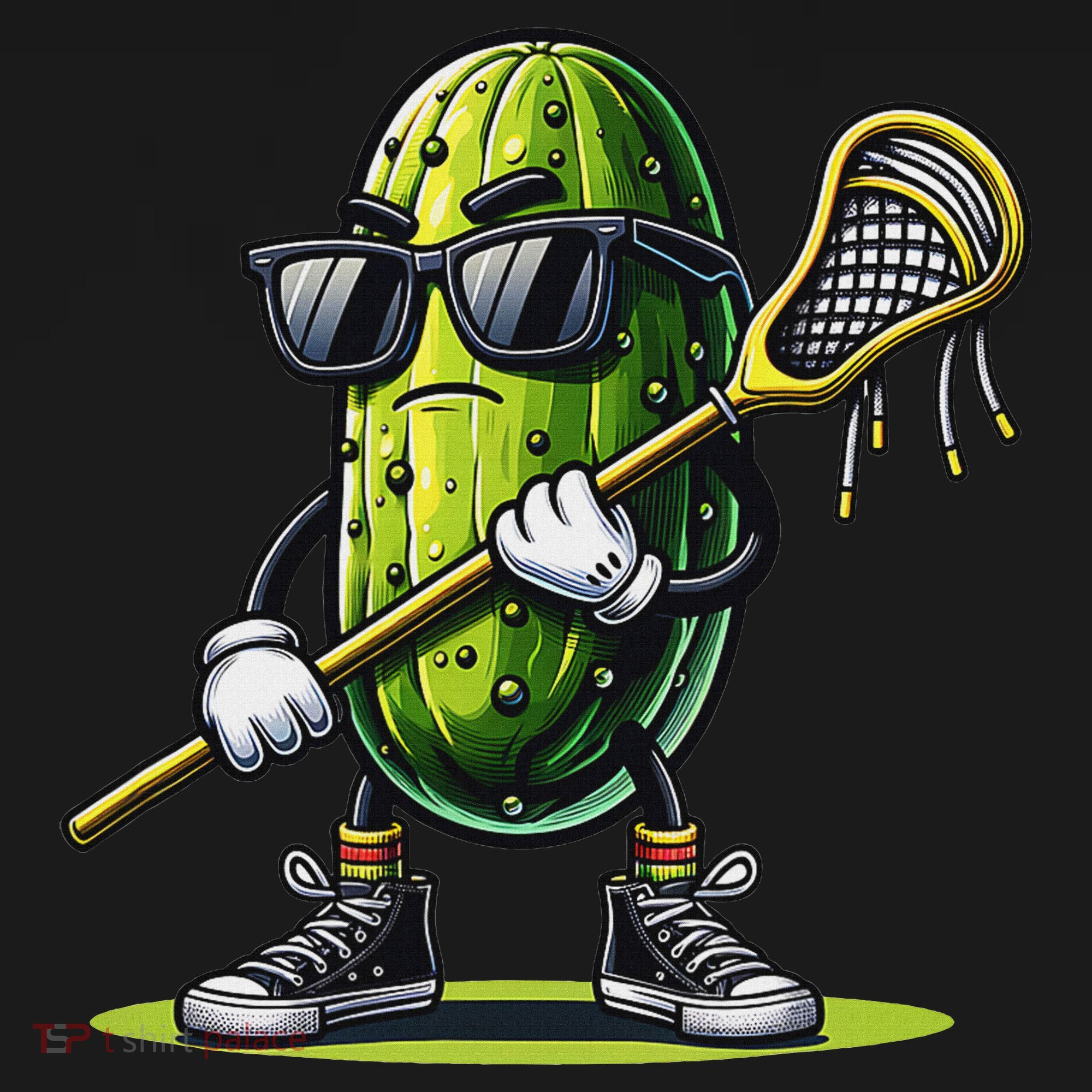 Pickle Playing Lacrosse Funny Sports Trendy For Mousepad