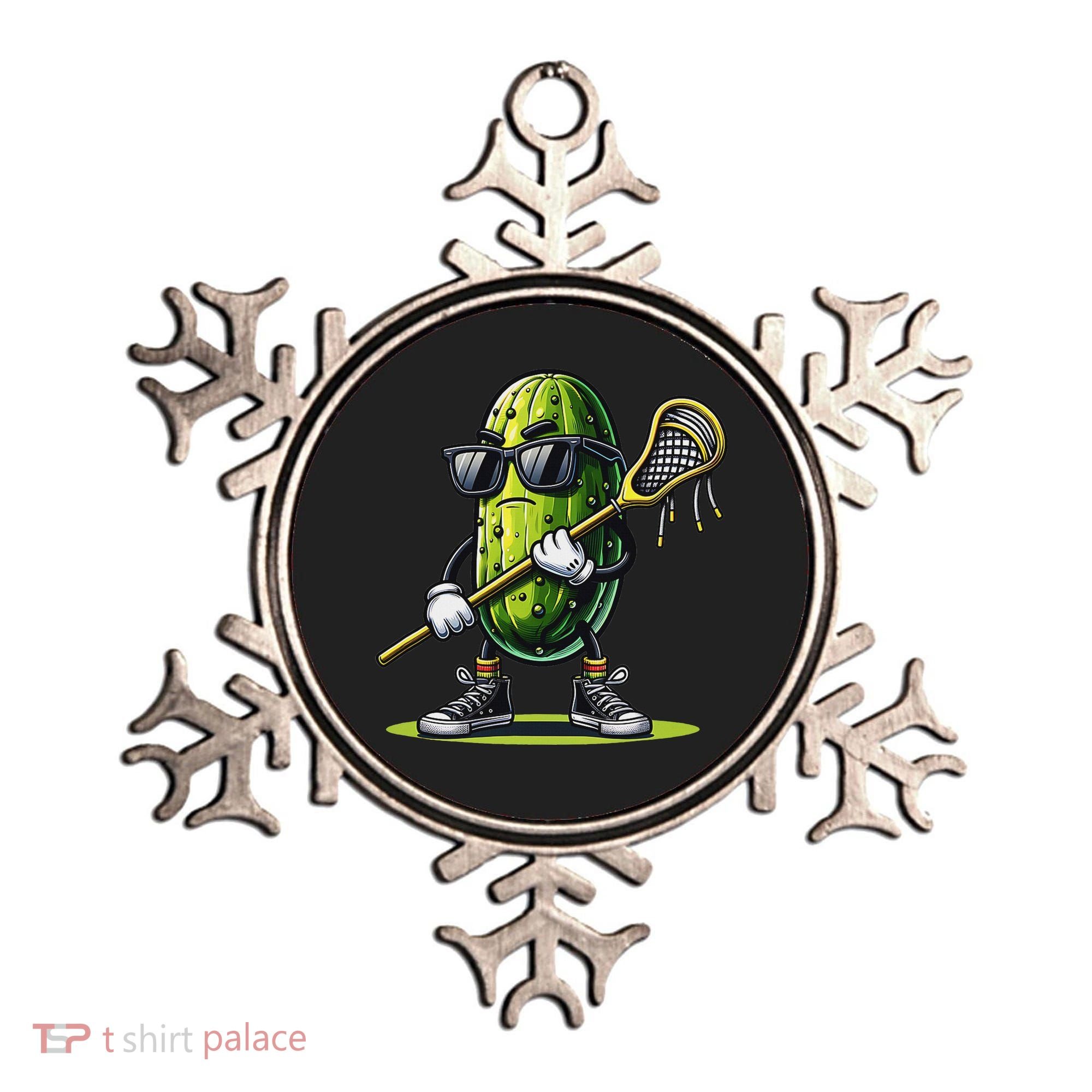 Pickle Playing Lacrosse Funny Sports Trendy For Ornament