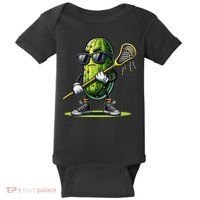 Pickle Playing Lacrosse Funny Sports Trendy For Baby Bodysuit thumb 0