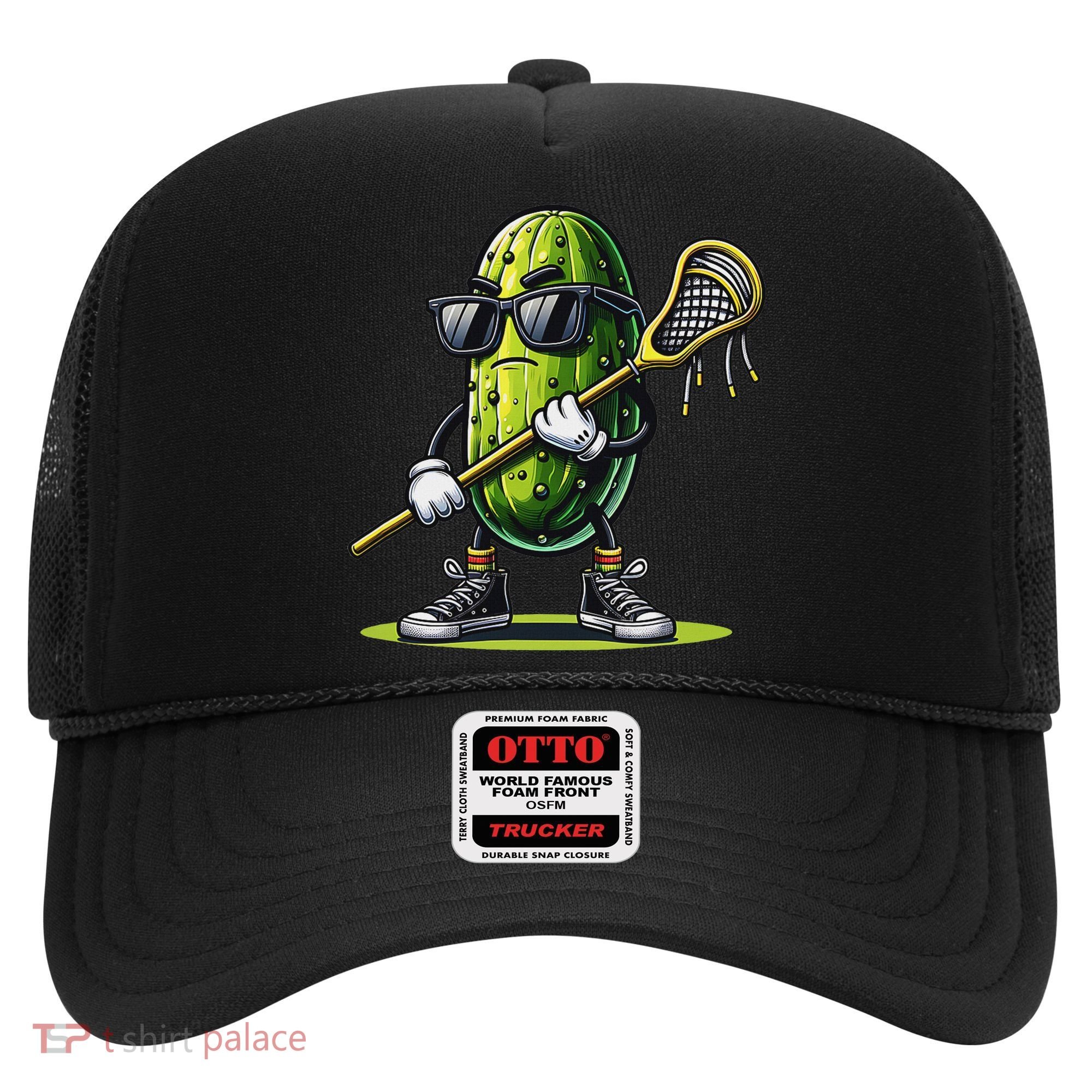 Pickle Playing Lacrosse Funny Sports Trendy For Hat