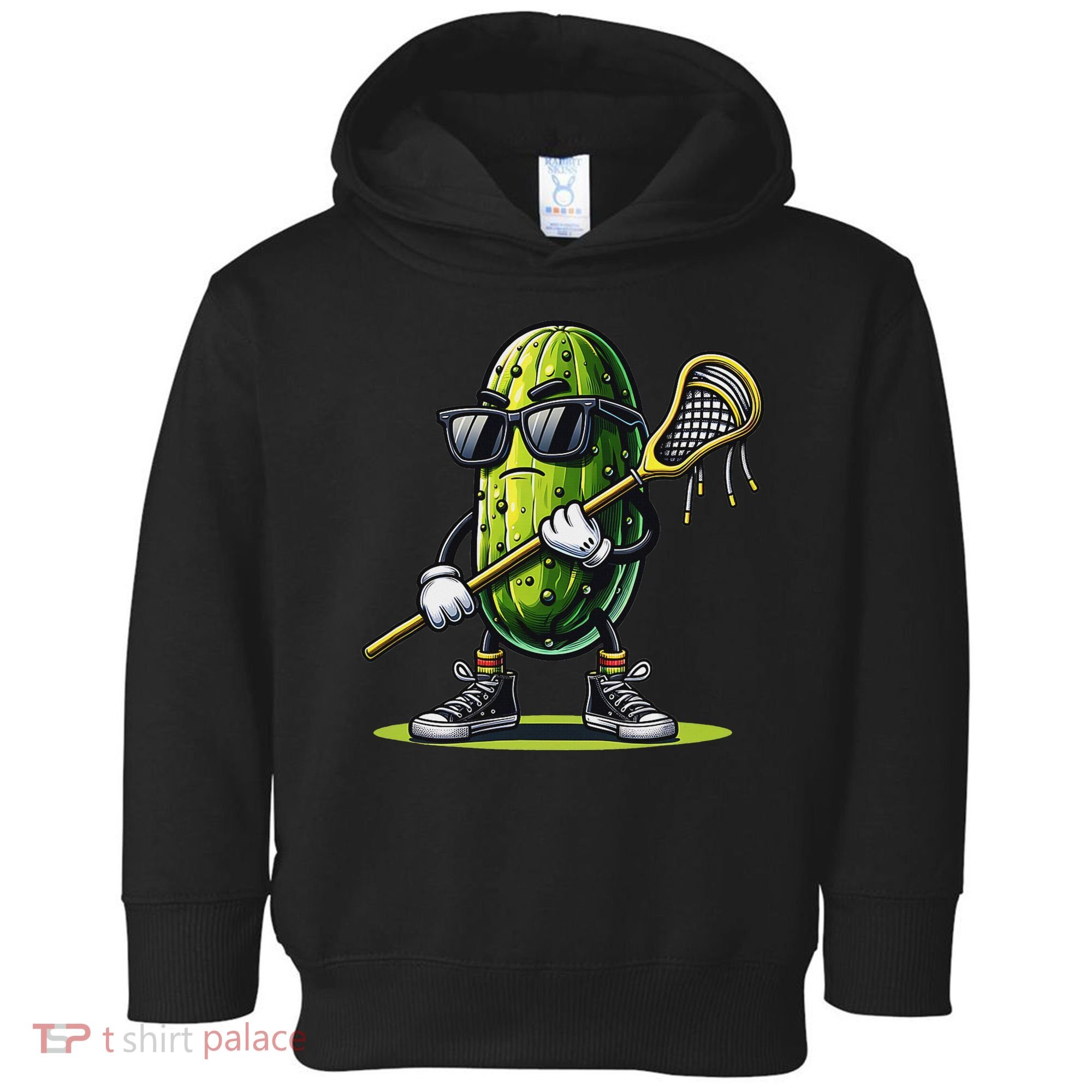 Pickle Playing Lacrosse Funny Sports Trendy For Toddler Hoodie
