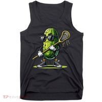 Pickle Playing Lacrosse Funny Sports Trendy For Tank Top thumb 0