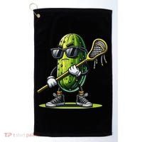 Pickle Playing Lacrosse Funny Sports Trendy For Golf Towel thumb 0