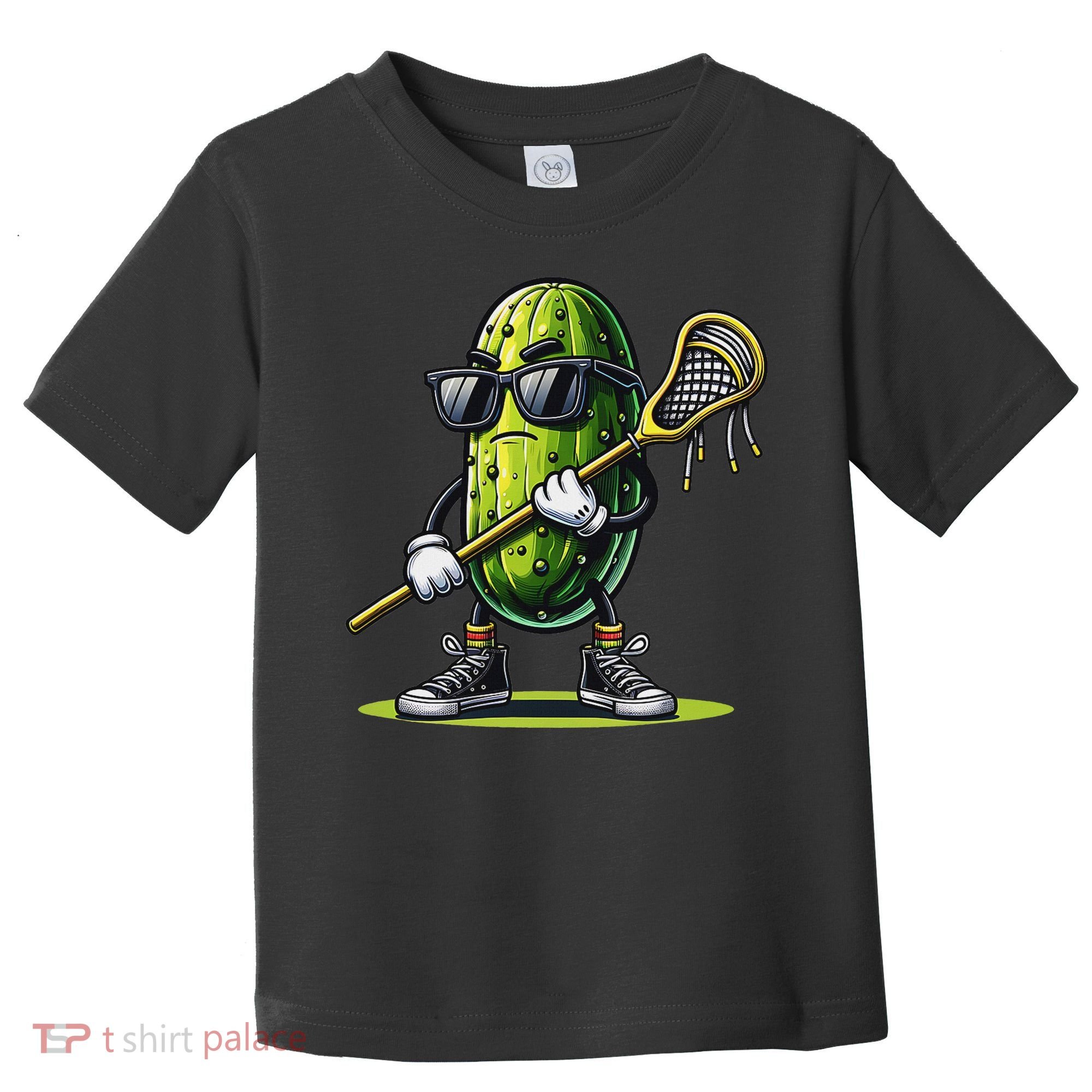 Pickle Playing Lacrosse Funny Sports Trendy For Toddler T-Shirt