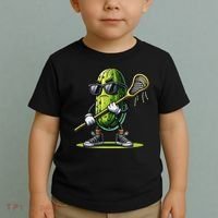 Pickle Playing Lacrosse Funny Sports Trendy For Toddler T-Shirt thumb 2