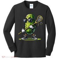 Pickle Playing Lacrosse Funny Sports Trendy For Kids Long Sleeve Shirt thumb 0
