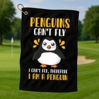 Penguin Penguin Lover Enthusiast Meaningful Gift Golf Towel thumb 1