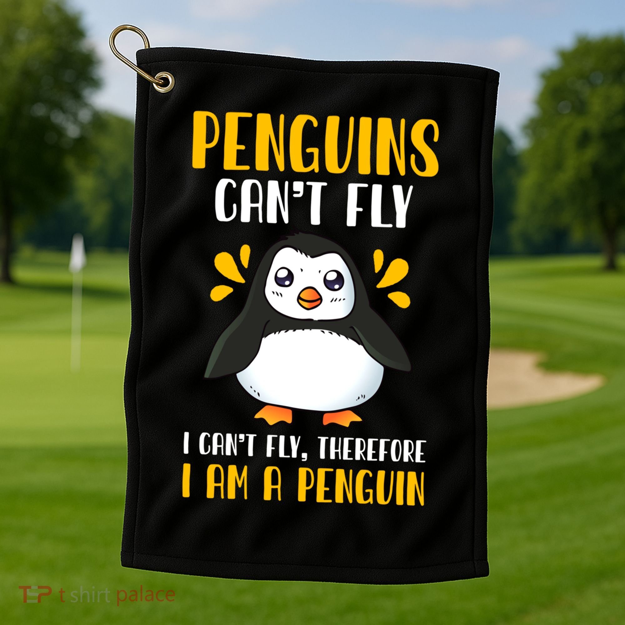 Penguin Penguin Lover Enthusiast Meaningful Gift Golf Towel
