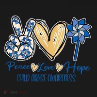 Pinwheel Peace Love Hope Child Abuse Prevention Awareness Hoodie thumb 7