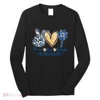 Pinwheel Peace Love Hope Child Abuse Prevention Awareness Long Sleeve Shirt thumb 0