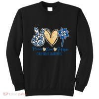Pinwheel Peace Love Hope Child Abuse Prevention Awareness Sweatshirt thumb 0